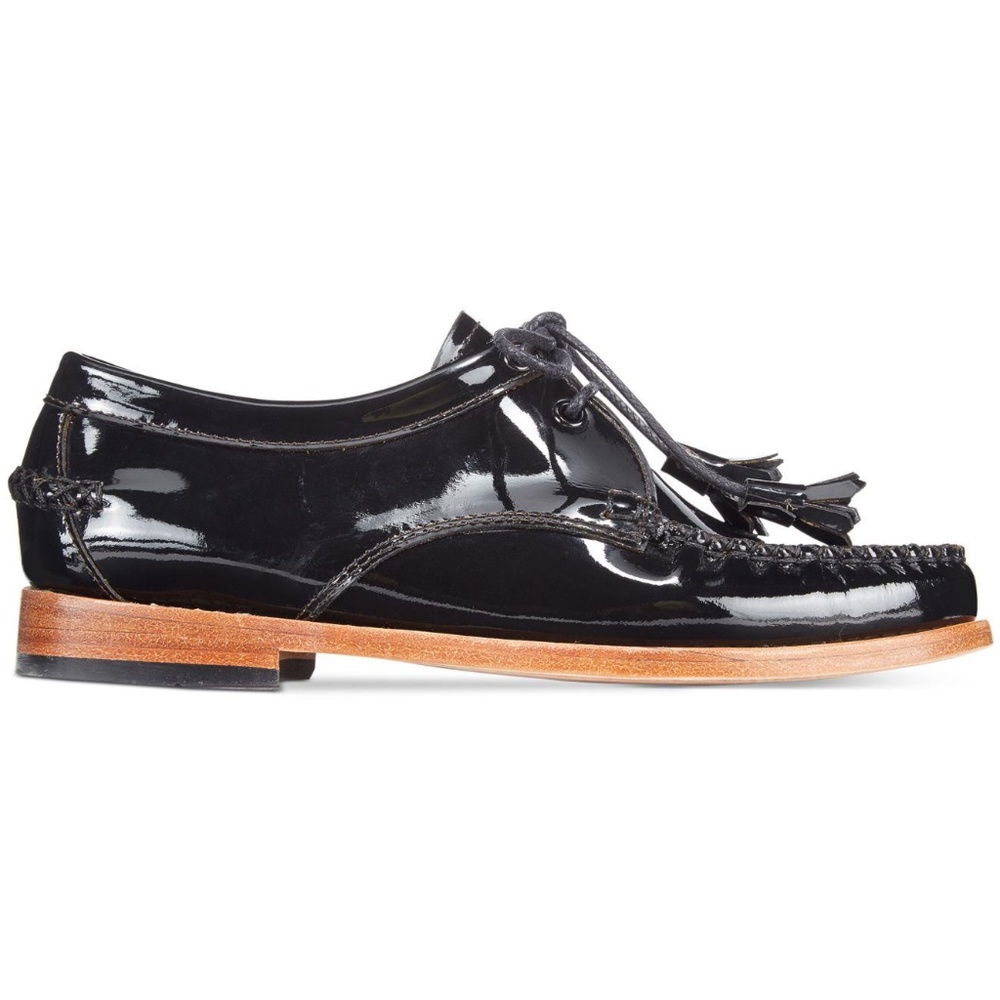 Bass Weejuns Black Patent Leather Winnie Loafers Size 7